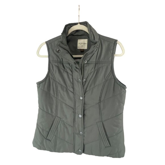 Sonoma Life + Style Women's Quilted Puffer Vest PS Black Outdoor Gorpcore - Picture 8 of 8